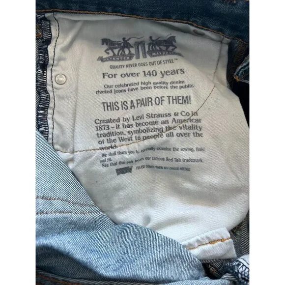 Mens Levis 559 Jeans 32x29 Relaxed Straight Leg Medium Wash Denim Pants 5 pocket - Picture 15 of 16